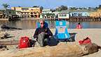 Herb enjoying Capitola Beach